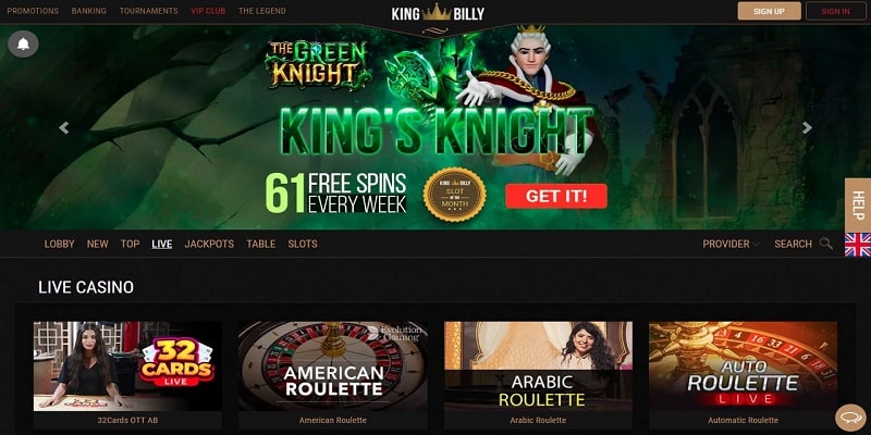 no deposit bonus king billy