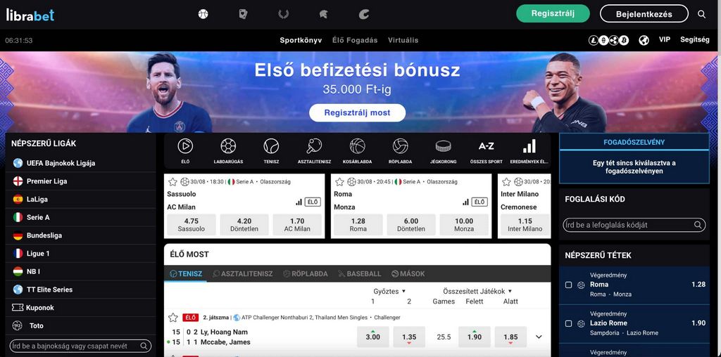 Sitio web del casino LibraBet