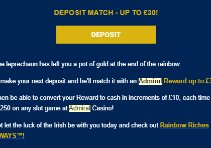 £10 deposit casino