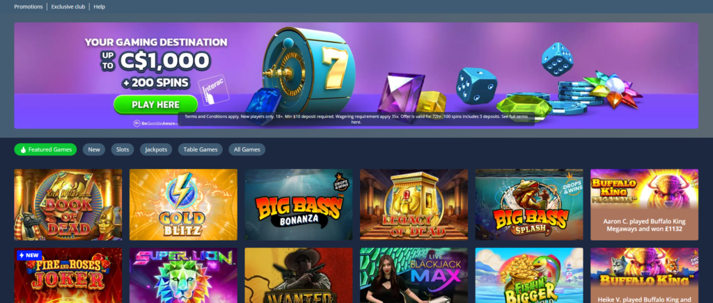 jack casino online games